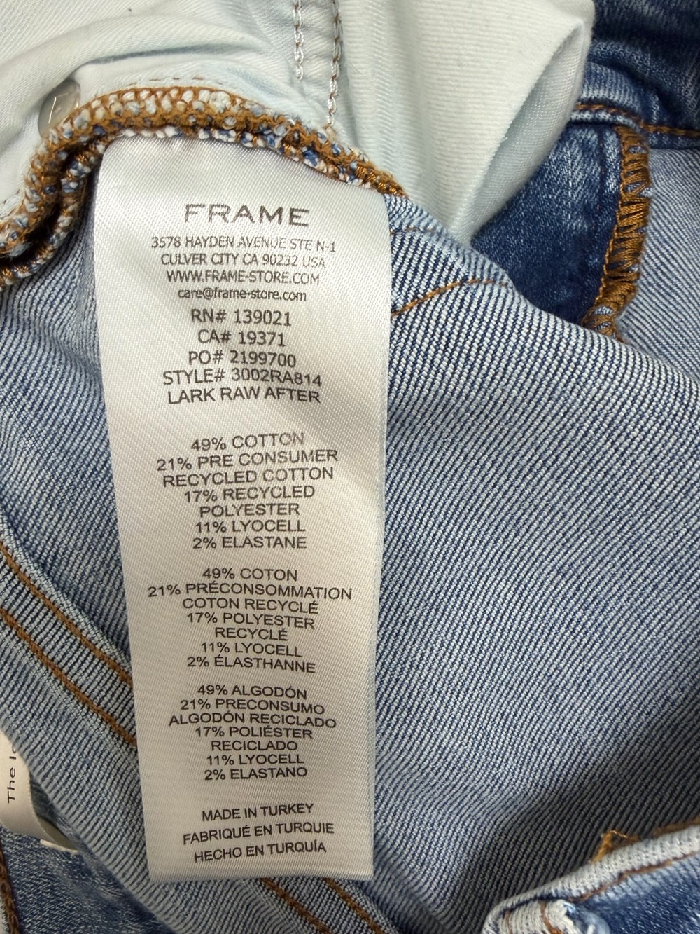 FRAME Icon Flare Denim Jean in Lark Raw After Wash Size 27 - Picture 9 of 11